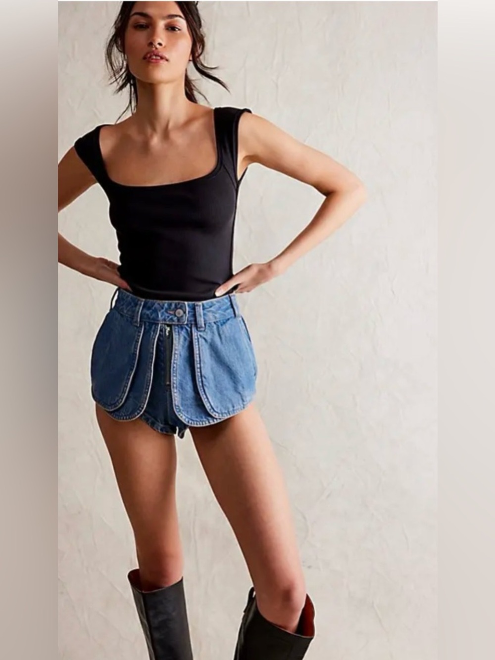 We The Free Prince Street Denim Shorts Breakthrough Size 27